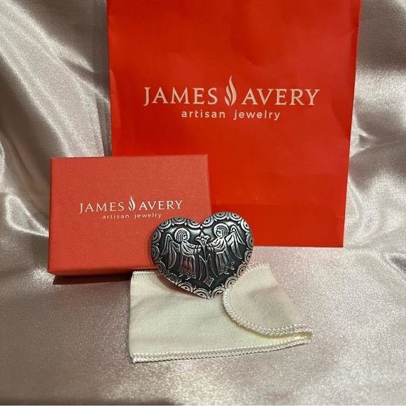 James Avery Jewelry - James Avery Sterling Silver Retired Vintage Angel Heart Pendant Brooch